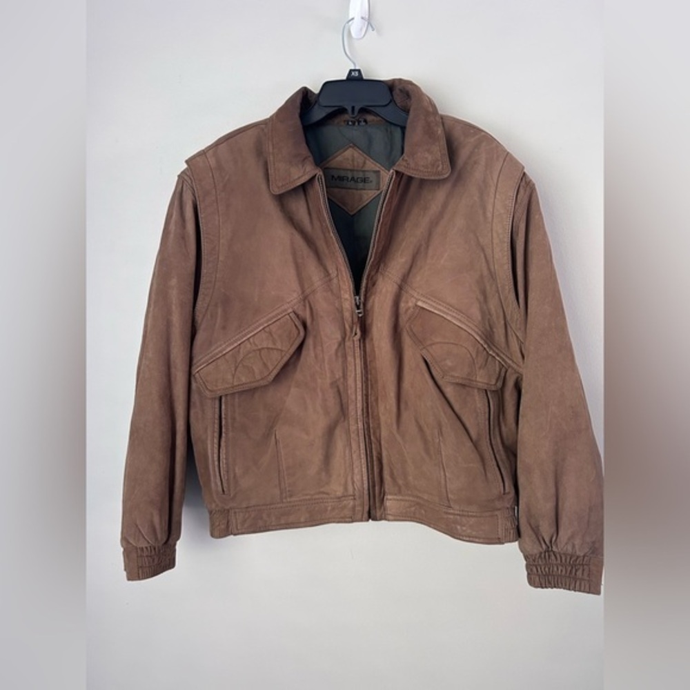 Vintage Men's Suede Field Jacket in Tan